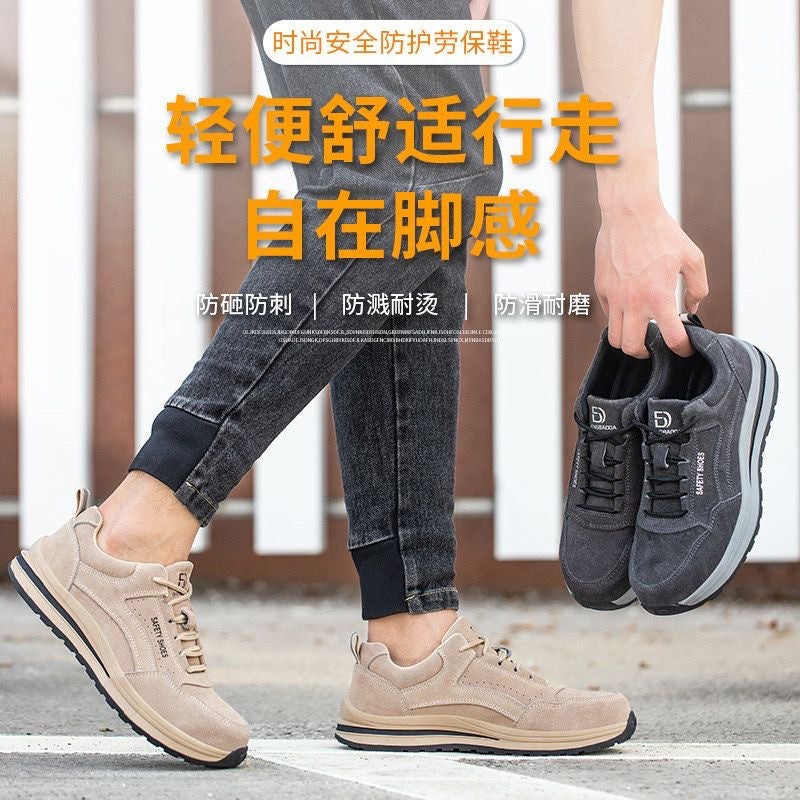 Labor Protection Shoes Men'S Wear-Resistant Summer Breathable Welder Four-Season Women'S Lightweight Anti-Smashing And Stab-Resistant Steel Toe Insulated Shoes - Image 3